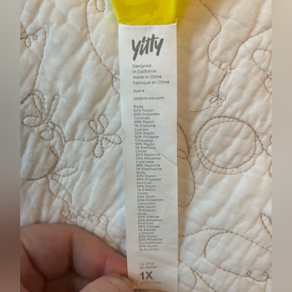 NWOT Yitty Major Label Off the Shoulder Pullover 1X in Unstoppable Yellow - Picture 6 of 8